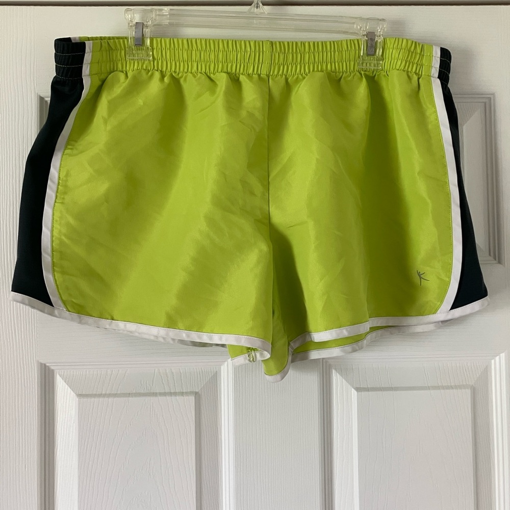 Danskin Now Neon Green Athletic Shorts
